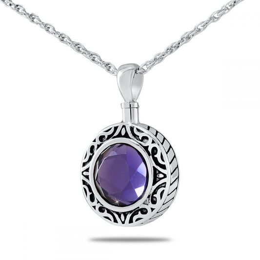 February Royal Purple Silver Keepsake