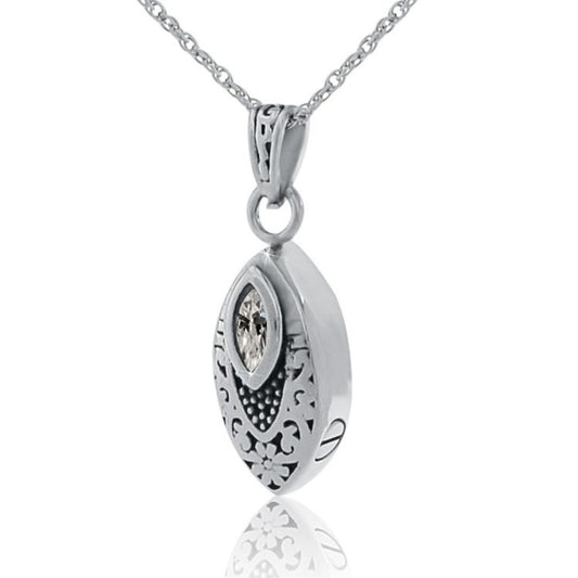Crystal Charm Stainless Keepsake